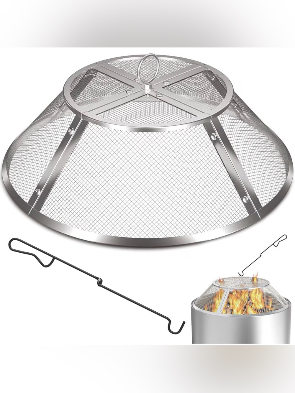 NEW Fire Pit Spark Screen for Solo Stove Ranger 15 Inch 304 Stainless Steel NIB